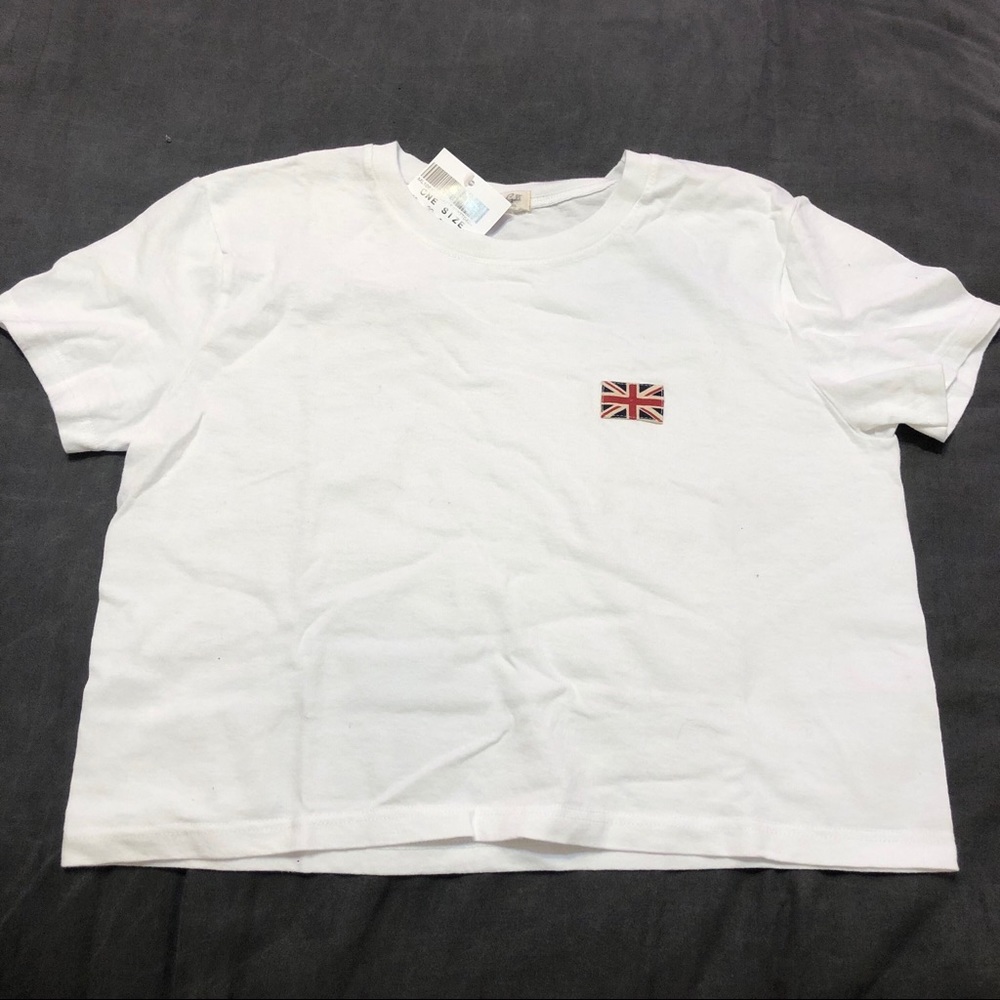 NWT Brandy Melville British Flag Crop Top!